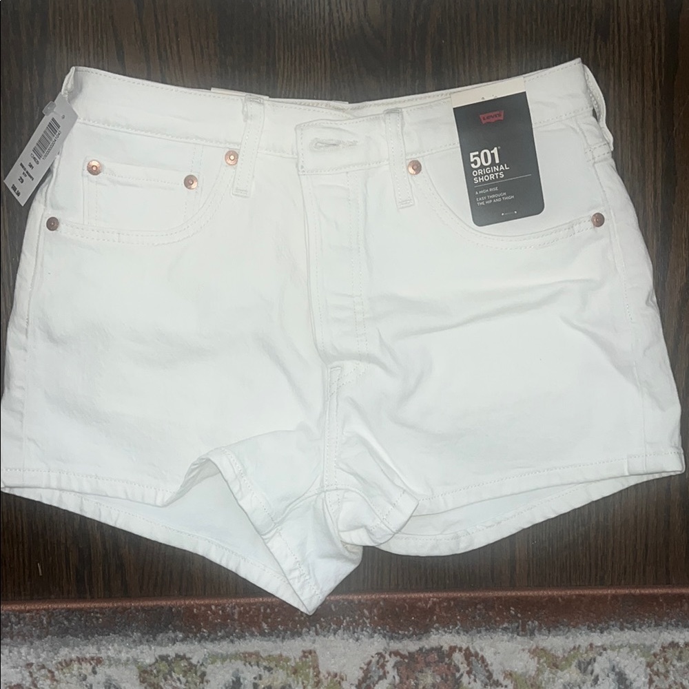 Levi's Women's White Denim Shorts